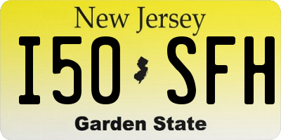 NJ license plate I50SFH
