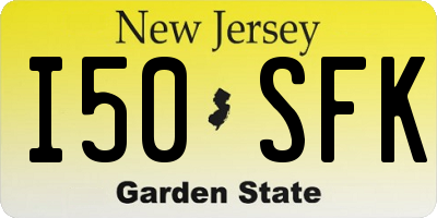 NJ license plate I50SFK
