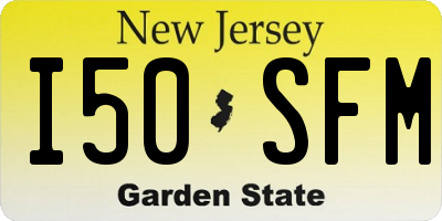 NJ license plate I50SFM