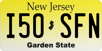 NJ license plate I50SFN