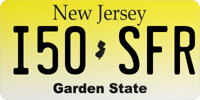 NJ license plate I50SFR