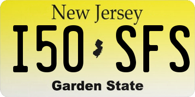 NJ license plate I50SFS