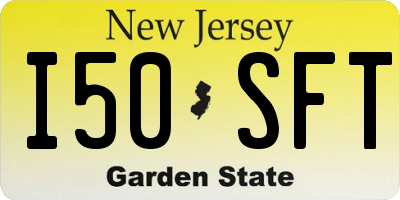 NJ license plate I50SFT