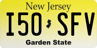 NJ license plate I50SFV