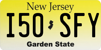 NJ license plate I50SFY