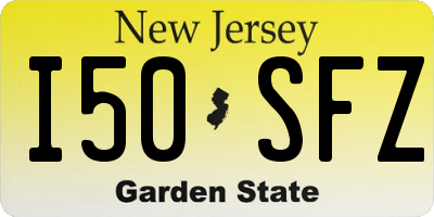 NJ license plate I50SFZ