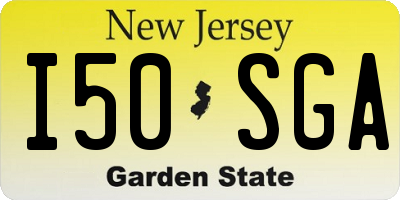 NJ license plate I50SGA