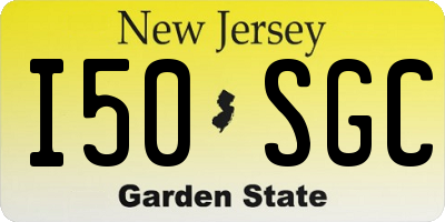 NJ license plate I50SGC