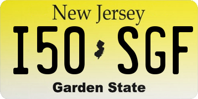 NJ license plate I50SGF