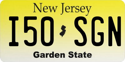 NJ license plate I50SGN