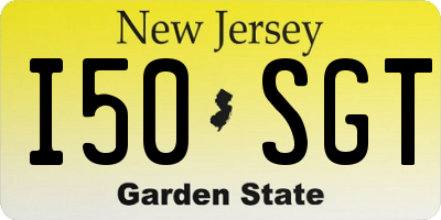 NJ license plate I50SGT