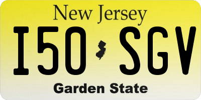 NJ license plate I50SGV