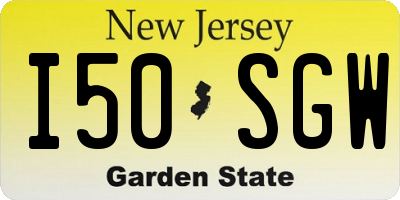 NJ license plate I50SGW