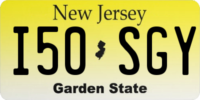 NJ license plate I50SGY