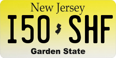 NJ license plate I50SHF