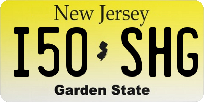 NJ license plate I50SHG