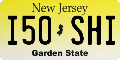 NJ license plate I50SHI