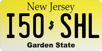 NJ license plate I50SHL