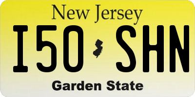 NJ license plate I50SHN