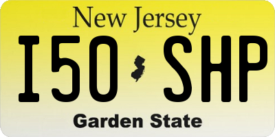 NJ license plate I50SHP