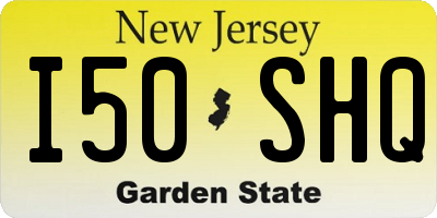 NJ license plate I50SHQ