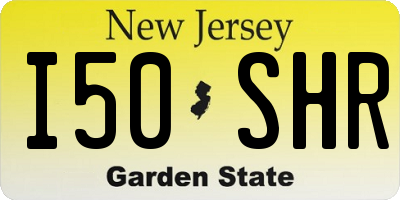 NJ license plate I50SHR