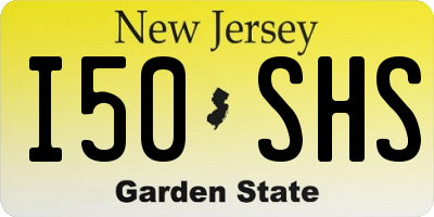 NJ license plate I50SHS