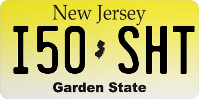 NJ license plate I50SHT