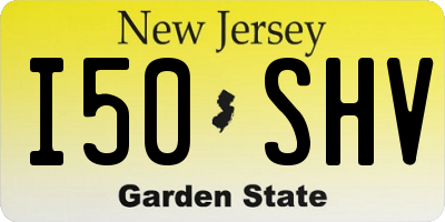 NJ license plate I50SHV