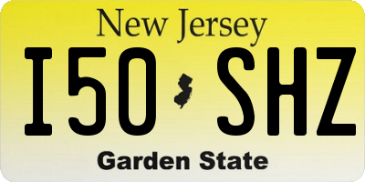NJ license plate I50SHZ