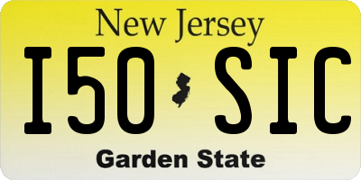 NJ license plate I50SIC