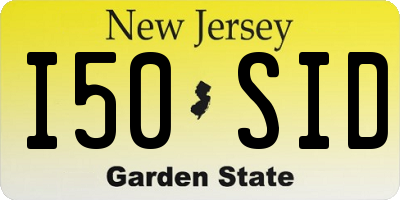 NJ license plate I50SID