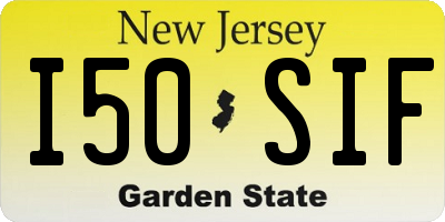 NJ license plate I50SIF
