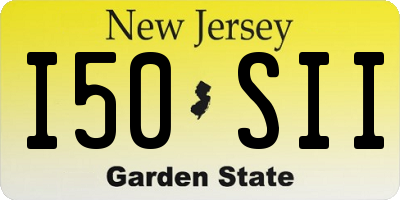 NJ license plate I50SII