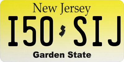 NJ license plate I50SIJ