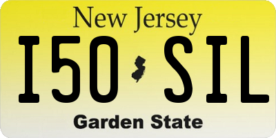 NJ license plate I50SIL