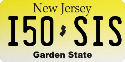 NJ license plate I50SIS