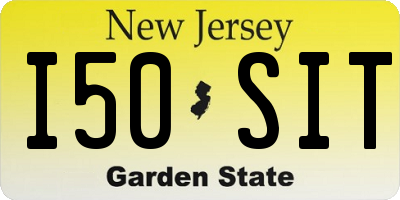 NJ license plate I50SIT