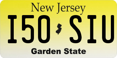NJ license plate I50SIU