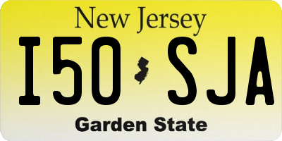 NJ license plate I50SJA
