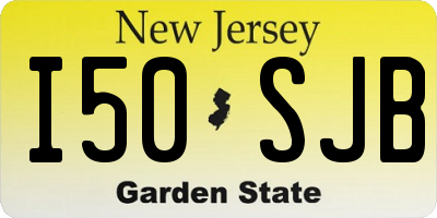 NJ license plate I50SJB