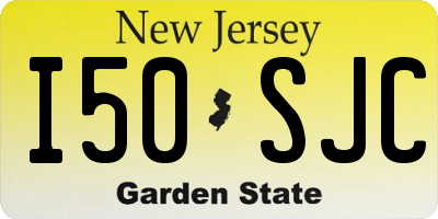 NJ license plate I50SJC