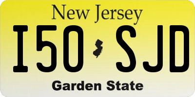 NJ license plate I50SJD