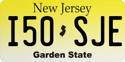 NJ license plate I50SJE