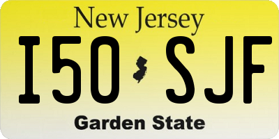 NJ license plate I50SJF