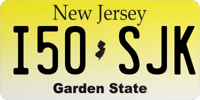 NJ license plate I50SJK