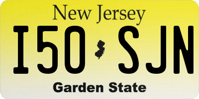 NJ license plate I50SJN
