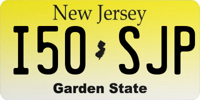 NJ license plate I50SJP