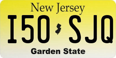 NJ license plate I50SJQ