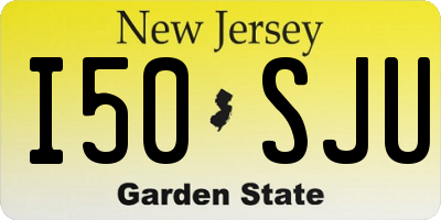 NJ license plate I50SJU